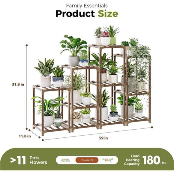 4Sets of Package Plant Stands Indoor Combo PlantShelves Outdoor Wooden PlantRack - Picture 5 of 7
